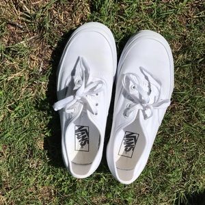 Women’s White Authentic Vans